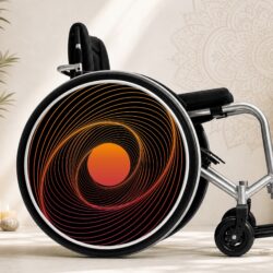 Spirale fluide orangée