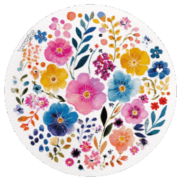 Rond fleuri