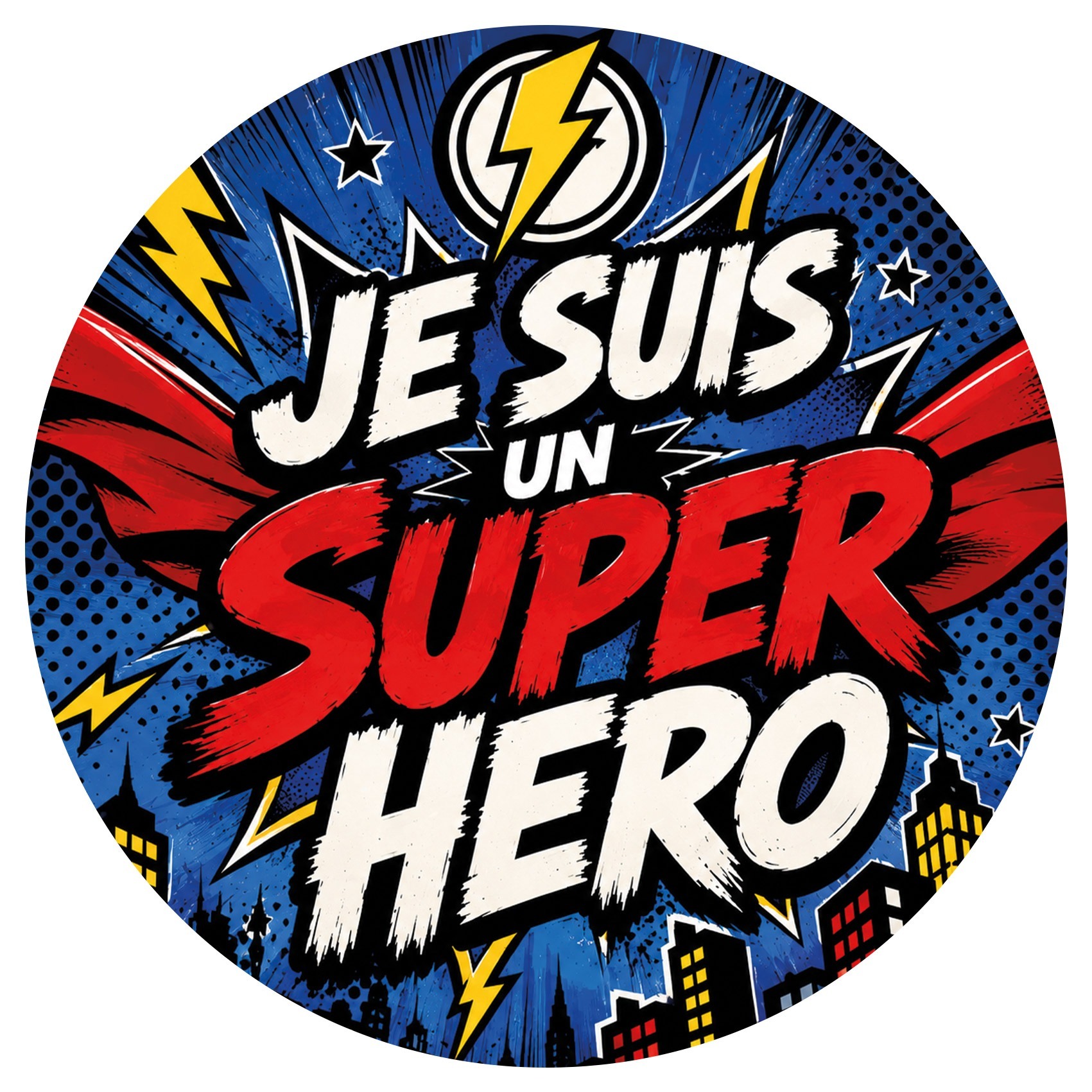 Enjoliveur décoratif pour fauteuil roulant - Je suis un super héro – Image 2