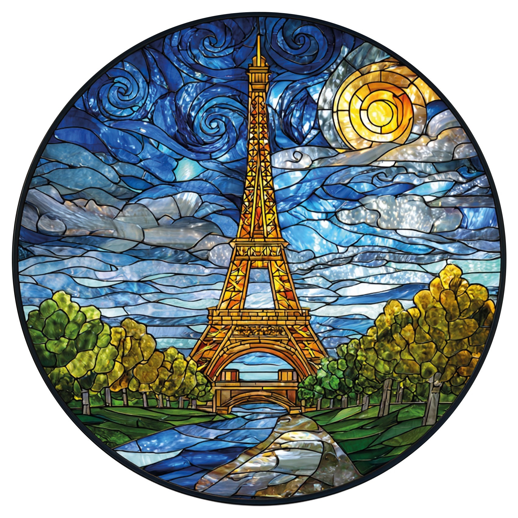 Enjoliveur décoratif pour fauteuil roulant - Paris vitrail – Image 3